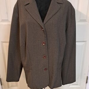 Julian Taylor Dark Brown Blazer with Subtle Stripes